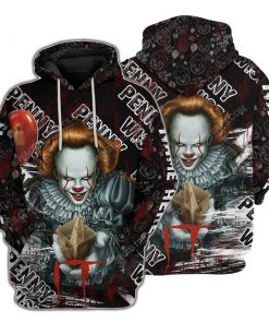 Custom it pennywise horror movie for halloween night hoodie 1