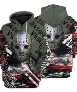 Custom jason voorhees horror movie for halloween night zip hoodie 1