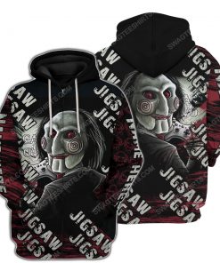 Custom jigsaw horror movie for halloween night zip hoodie 1