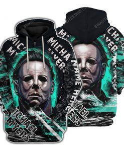 Custom michael myers horror movie for halloween night zip hoodie 1