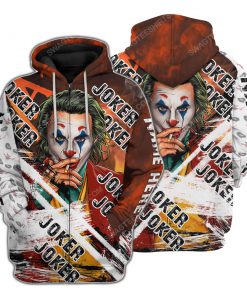 Custom name the joker all over printed zip hoodie 1