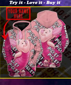 Custom name winnie the pooh and piglet disney cartoon shirt