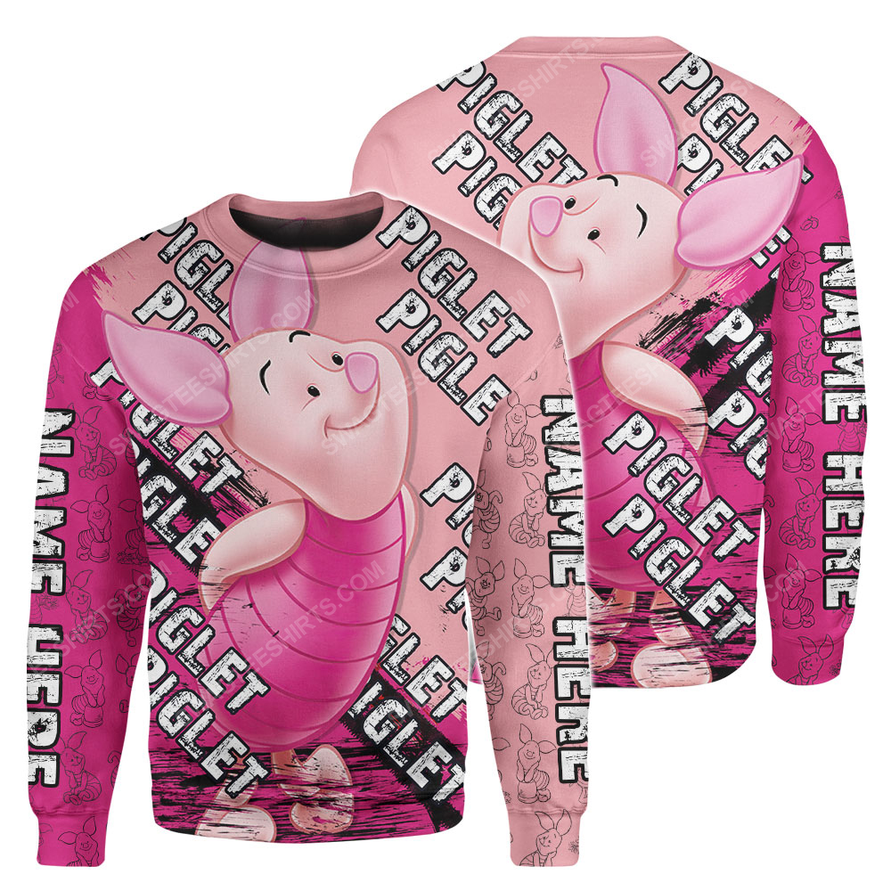 Custom name winnie the pooh and piglet disney cartoon sweatshirt 1