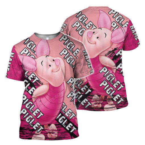 Custom name winnie the pooh and piglet disney cartoon tshirt 1