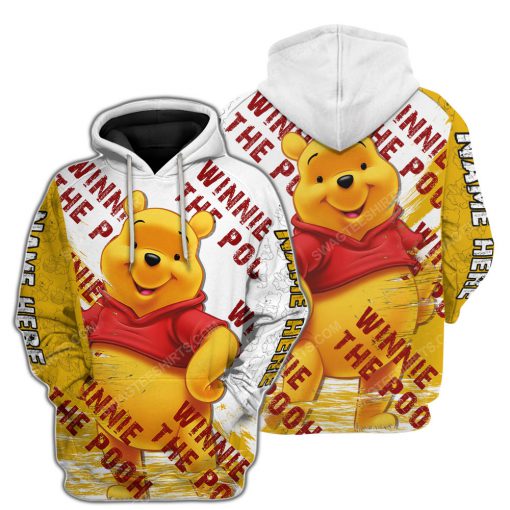 Custom name winnie the pooh and pooh disney cartoon hoodie 1