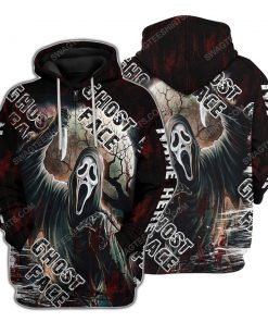 Custom the scream ghostface horror movie for halloween night zip hoodie 1