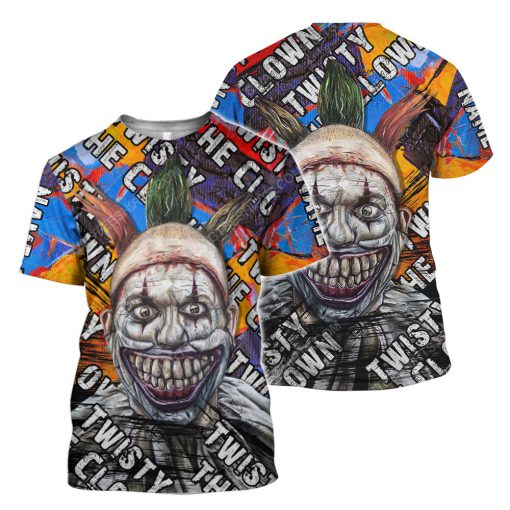 Custom twisty the clown horror movie for halloween night tshirt 1