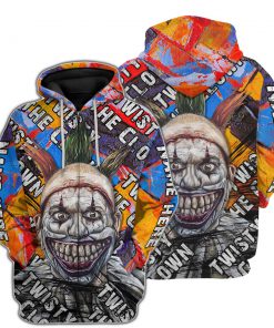 Custom twisty the clown horror movie for halloween night zip hoodie 1