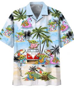 Flamingo baby yoda summer time hawaiian shirt 2(1)