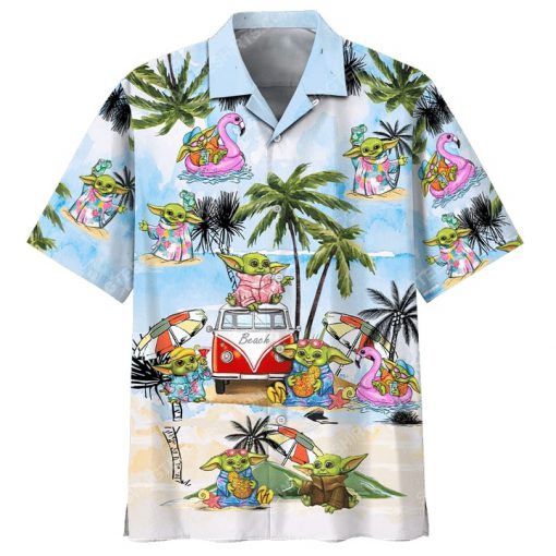 Flamingo baby yoda summer time hawaiian shirt 2(2) - Copy