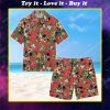 Floral mickey mouse with glasses summer vacation hawaiian shirt