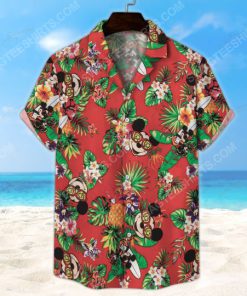 Floral mickey mouse with glasses summer vacation hawaiian shirt 2(1)