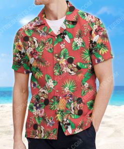 Floral mickey mouse with glasses summer vacation hawaiian shirt 4(1)