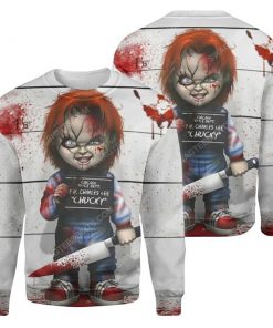 Halloween night chucky doll child's play blood full printing sweatshirt 1