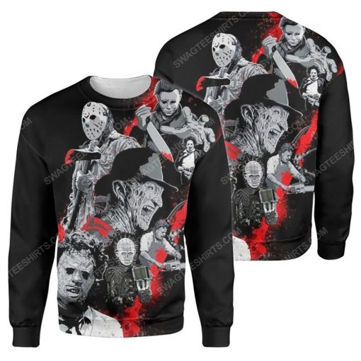 Halloween night horror movie villains full printing sweatshirt 1