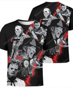 Halloween night horror movie villains full printing tshirt 1