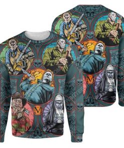 Halloween night horror movies characters full printing sweatshirt 1
