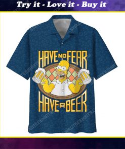 Homer simpson with beer summer vacation hawaiian shirt