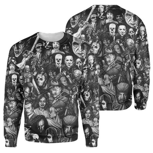 Horror movie characters halloween day sweater 1