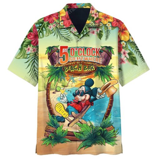 It's 5 o'clock somewhere beach bar mickey mouse hawaiian shirt 2(1)