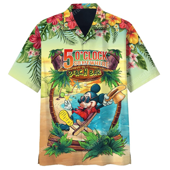 It's 5 o'clock somewhere beach bar mickey mouse hawaiian shirt 2(1) - Copy