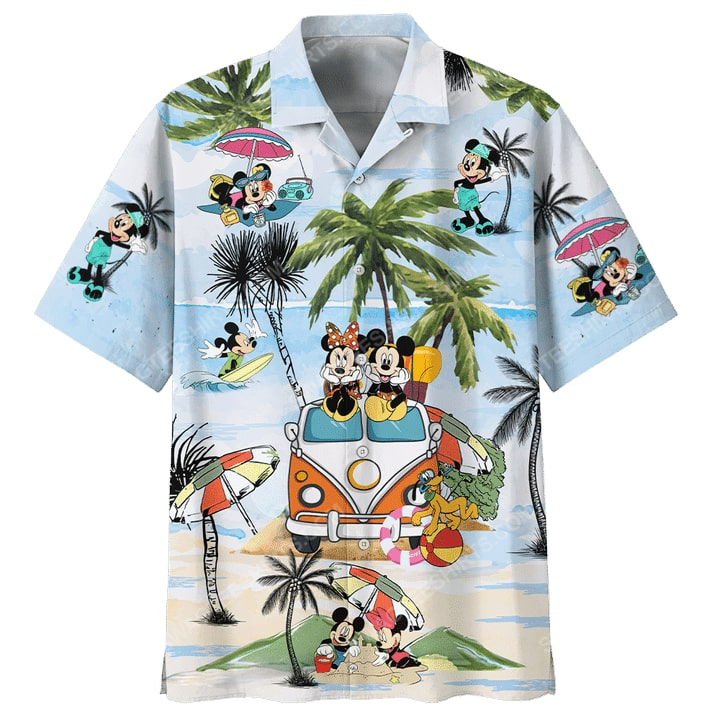 Mickey mouse and minnie mouse summer time hawaiian shirt 2(1) - Copy