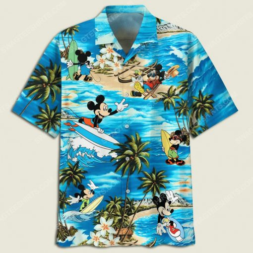 Mickey mouse surfing summer time hawaiian shirt 2(1)