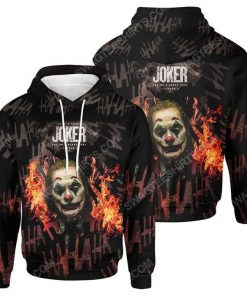 Put on a happy face joker halloween day all over print hoodie 1