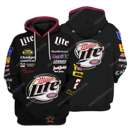 Rusty wallace miller racing all over print hoodie 1