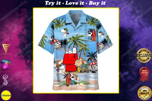 Snoopy and charlie brown summer vacation hawaiian shirt