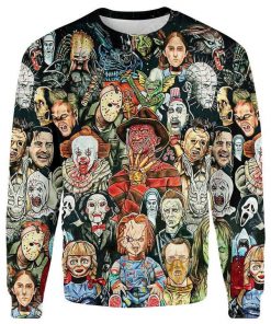 The horror movie villains for halloween night sweatshirt 1