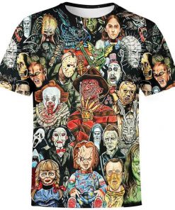 The horror movie villains for halloween night tshirt 1