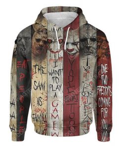 The horror movie villains halloween day all over print hoodie 1