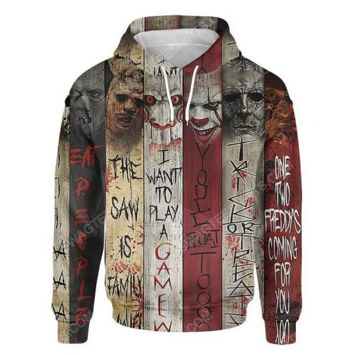 The horror movie villains halloween day all over print hoodie 1