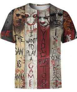 The horror movie villains halloween day all over print tshirt 1