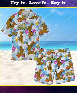 Tropical aloha scooby doo summer vacation hawaiian shirt