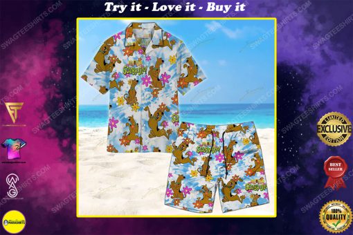 Tropical aloha scooby doo summer vacation hawaiian shirt