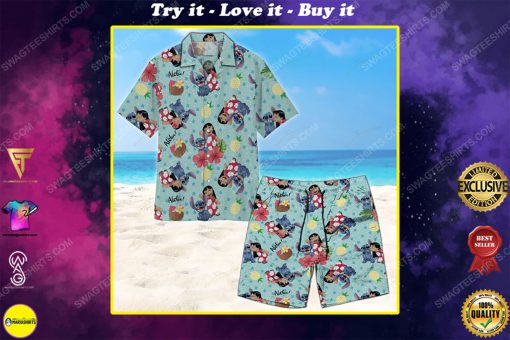 Tropical fruit lilo and stitch summer vacation hawaiian shirt