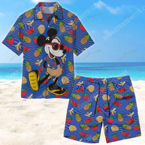 Tropical fruit mickey mouse summer vacation beach short 1