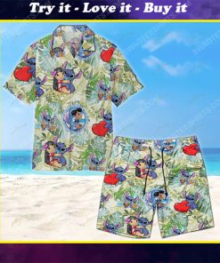 Tropical lilo and stitch summer vacation hawaiian shirt