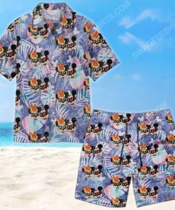 Tropical mickey and minnie mouse summer vacation beach short 1