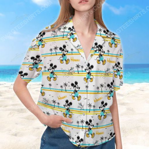 Tropical palm mickey mouse summer vacation hawaiian shirt 3(1)