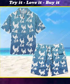 Tropical stitch surfing summer vacation hawaiian shirt