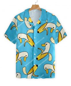 banana duck dick summer vibe all over print hawaiian shirt 1