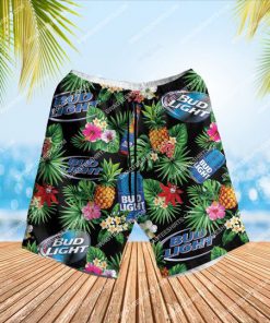 bud light beer aloha tropical all over print hawaiian shorts 1