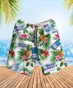 bud light beer and summer party all over print hawaiian shorts 1