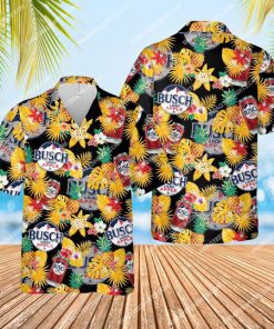 busch light apple beer summer vibes all over print hawaiian shirt 1