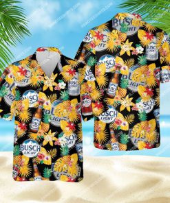 busch light beer pineapple summer all over print hawaiian shirt 1