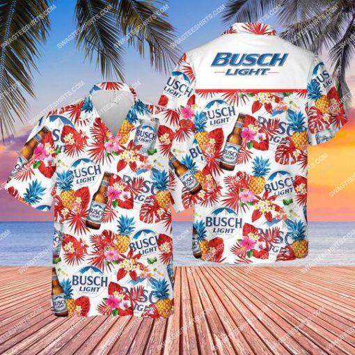 busch light beer summer time all over print hawaiian shirt 1