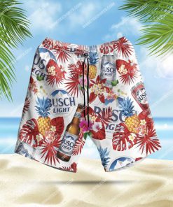 busch light beer summer time all over print hawaiian shorts 1